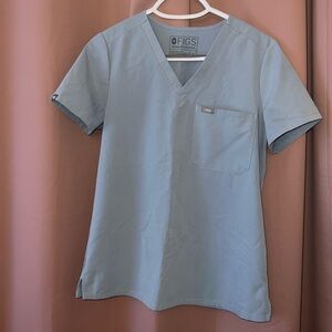 FIGS limited edition Dusty Blue Catarina One-Pocket Scrub Top | Size S, Regular